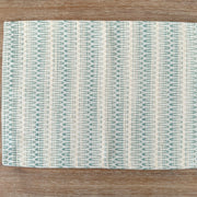 Anaya Home Summer Twist Aqua Indoor Outdoor Table Runner