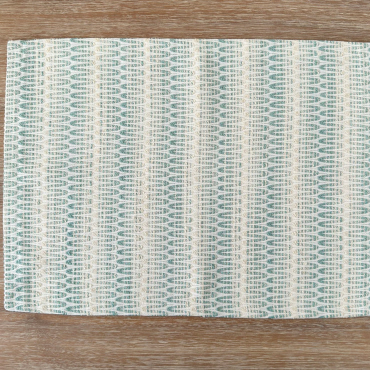 Anaya Home Summer Twist Aqua Indoor Outdoor Table Runner