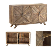 Crestview Collection Rowan Repurposed Barn Door Sideboard
