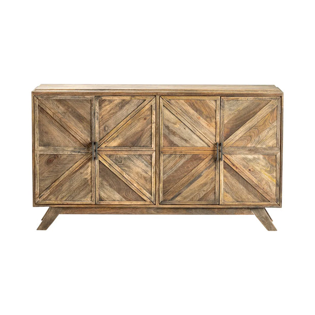 Crestview Collection Rowan Repurposed Barn Door Sideboard