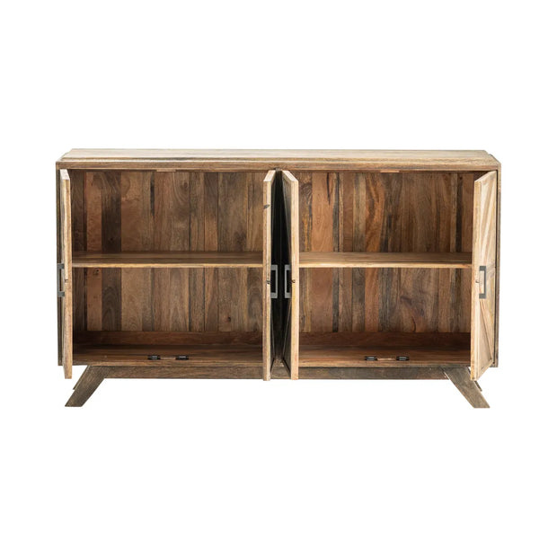 Crestview Collection Rowan Repurposed Barn Door Sideboard