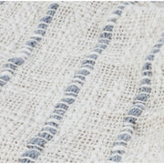 Pom Pom at Home Jojo Hand Woven Ivory and Blue Grey Striped Pillow with Insert ~ 14 x 40