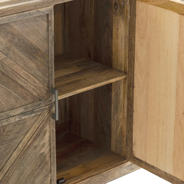 Crestview Collection Rowan Repurposed Barn Door Sideboard
