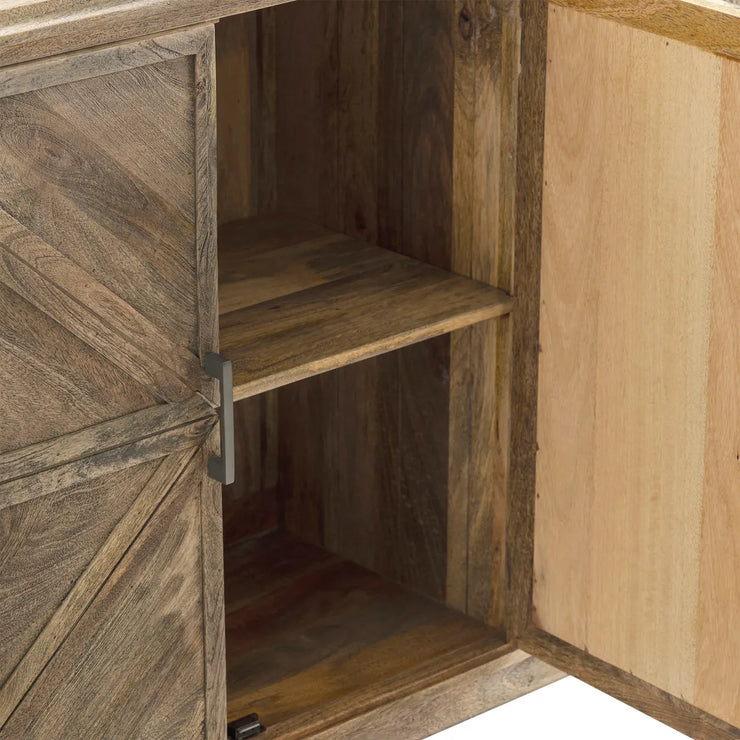 Crestview Collection Rowan Repurposed Barn Door Sideboard