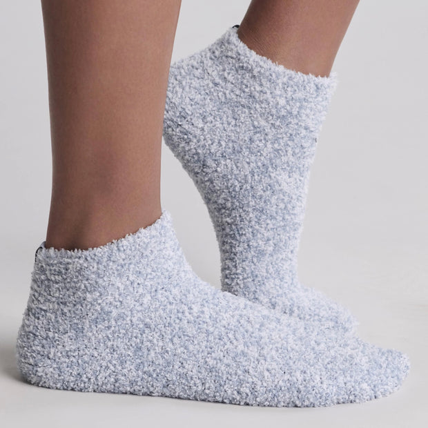 Barefoot Dreams CozyChic Heathered Snow Drop Tennis Socks