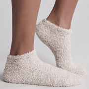 Barefoot Dreams CozyChic Heathered Stone Tennis Socks