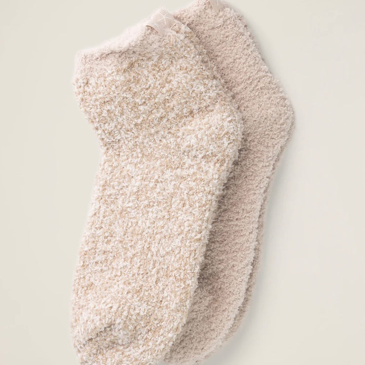 Barefoot Dreams CozyChic 2 Pair Tennis Sock Set ~ Stone