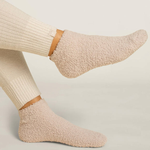 Barefoot Dreams CozyChic 2 Pair Tennis Sock Set ~ Stone