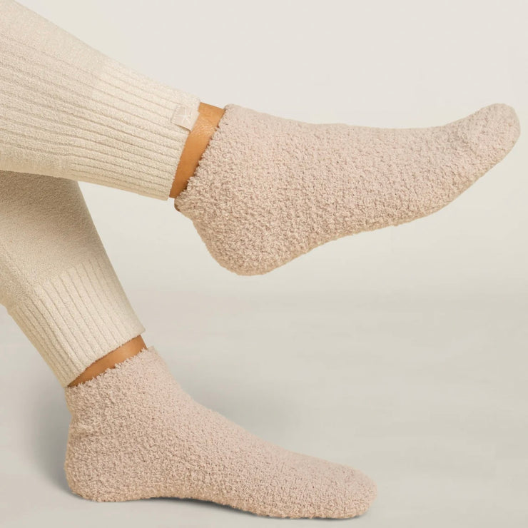 Barefoot Dreams CozyChic 2 Pair Tennis Sock Set ~ Stone