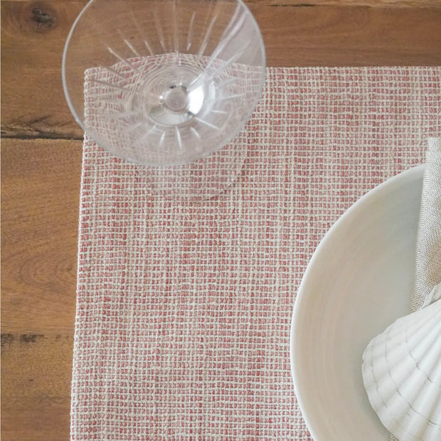 Anaya Home Seaside Smooth Desert Red  Indoor Outdoor Table Runner