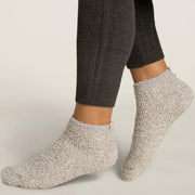 Barefoot Dreams CozyChic 2 Pair Tennis Sock Set ~ Oyster