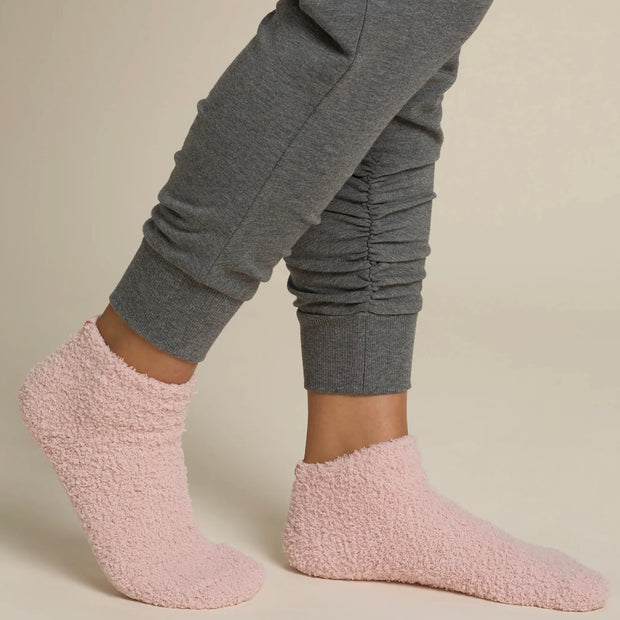 Barefoot Dreams CozyChic 2 Pair Tennis Sock Set ~ Dusty Rose