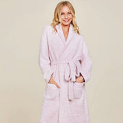 Barefoot Dreams CozyChic Heathered Dusty Rose and White Robe ~ Size Small / Medium