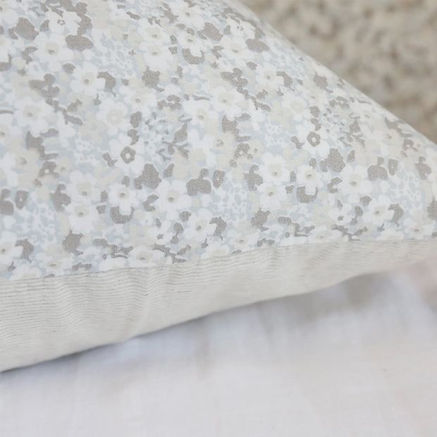 Pom Pom at Home June Ocean and Grey Floral Big Pillow with Insert ~ 28 x 36