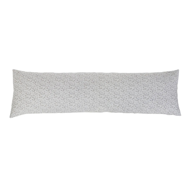 Pom Pom at Home June Ocean and Grey Floral Body Pillow with Insert ~ 18 x 60