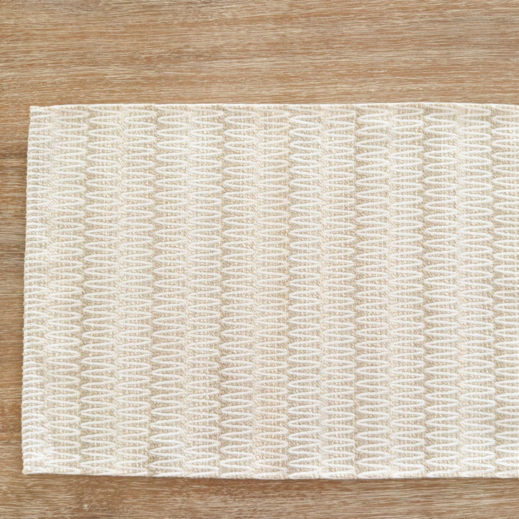 Anaya Home Summer Twist Beige Indoor Outdoor Table Runner