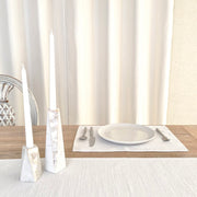 Anaya Home Seaside Smooth White Indoor Outdoor Table Runner