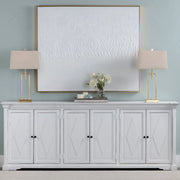 Crestview Collection Diamond White Finish Mango Wood Sideboard