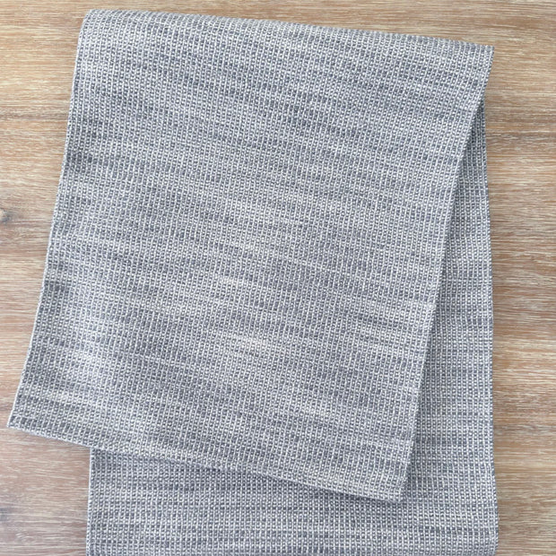 Anaya Home Seaside Smooth Grey Indoor Outdoor Table Runner