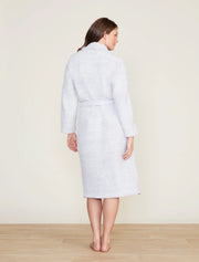 Barefoot Dreams CozyChic Heathered Ocean and White Robe ~ Size Small / Medium