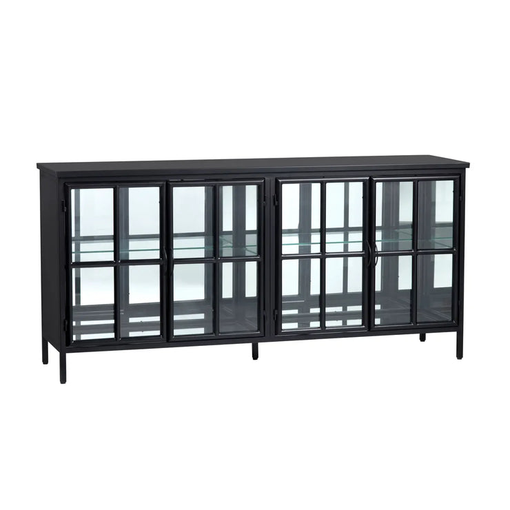 Crestview Collection Hopkins Four- Door Black Sideboard