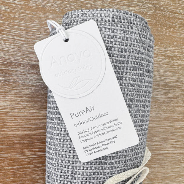 Anaya Home Seaside Smooth Grey Indoor Outdoor Table Runner