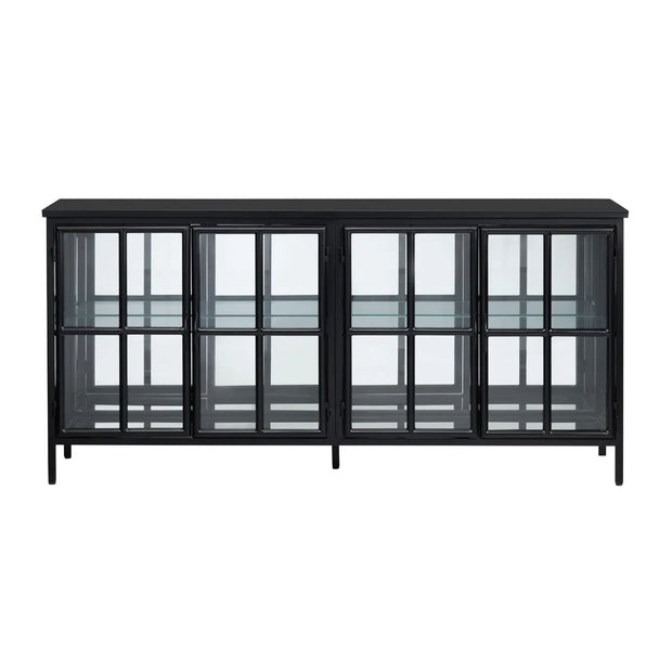 Crestview Collection Hopkins Four- Door Black Sideboard