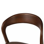 Four Hands Amare Curved Wood Counter Stool ~ Sonoma Coco Leather Seat