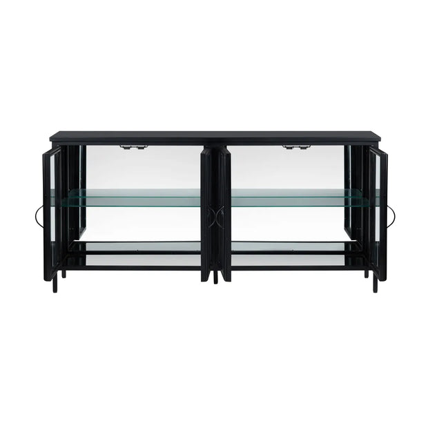 Crestview Collection Hopkins Four- Door Black Sideboard