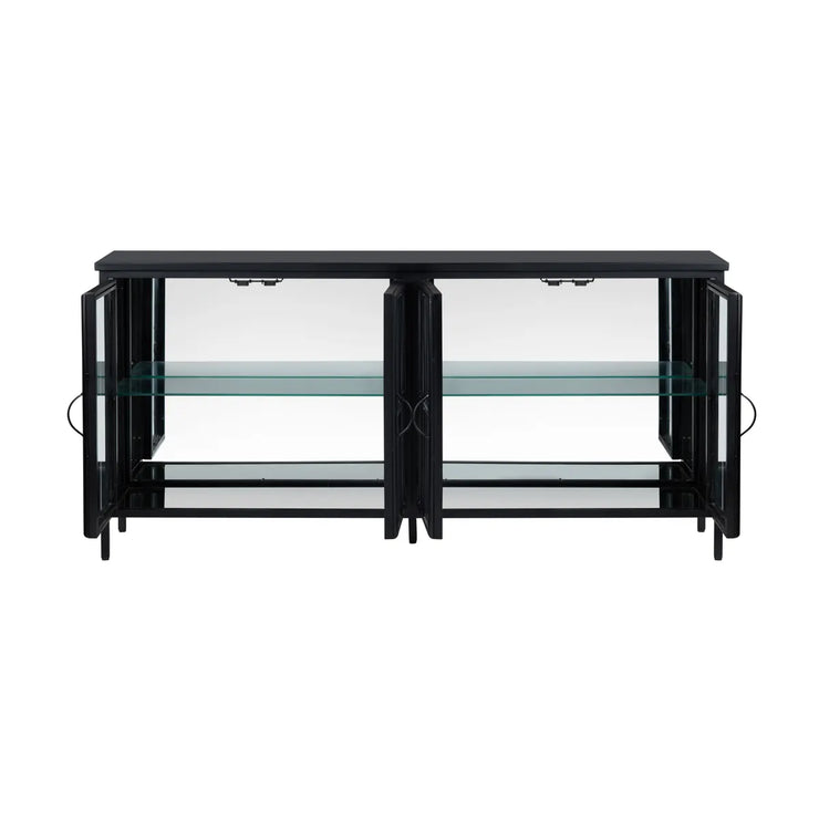 Crestview Collection Hopkins Four- Door Black Sideboard