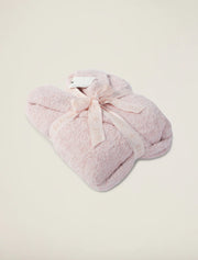 Barefoot Dreams CozyChic Heathered Dusty Rose and White Robe ~ Size Small / Medium