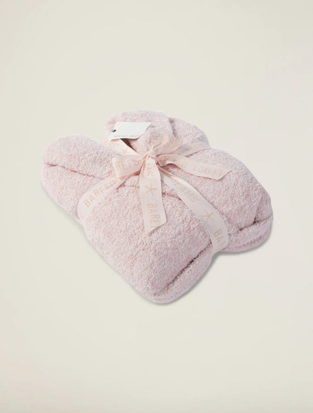Barefoot Dreams CozyChic Heathered Dusty Rose and White Robe ~ Size Small / Medium