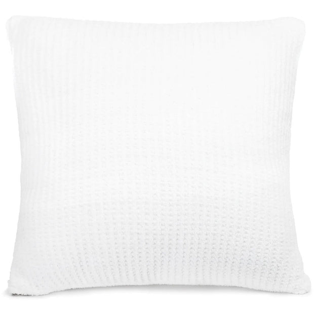Kashwere Ultra Soft White 24 x 24 Plush Waffle Weave Pillow