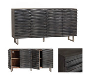 Crestview Collection Cabalerro Wave Woven Wood Sideboard