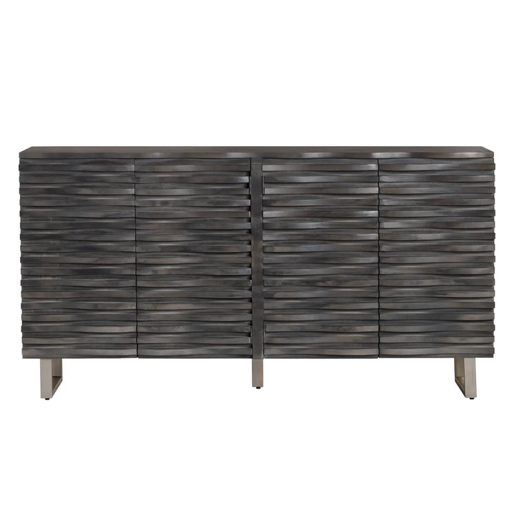 Crestview Collection Cabalerro Wave Woven Wood Sideboard
