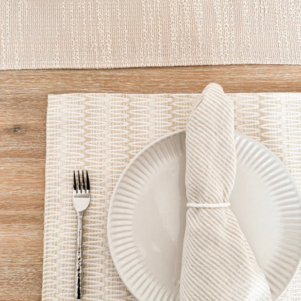 Anaya Home Summer Twist Beige Indoor Outdoor Placemat