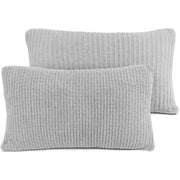 Kashwere Ultra Soft Stone 16 x 28 Plush Waffle Weave Pillow