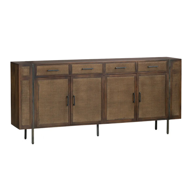 Crestview Collection Kingston Cane Four- Door Sideboard