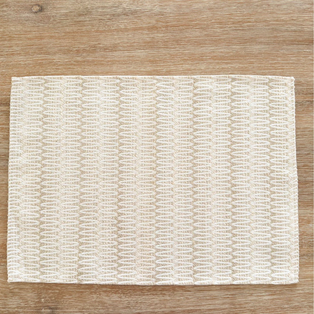Anaya Home Summer Twist Beige Indoor Outdoor Placemat