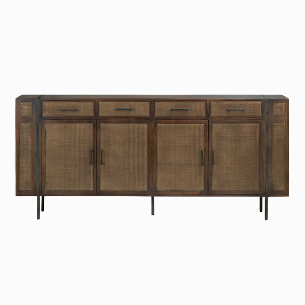 Crestview Collection Kingston Cane Four- Door Sideboard