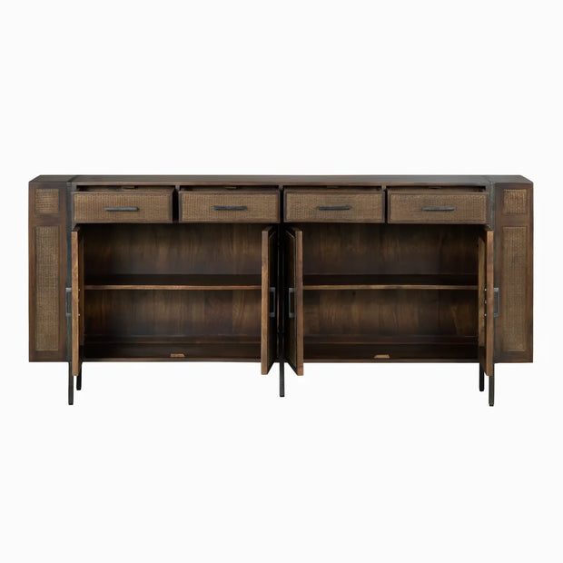 Crestview Collection Kingston Cane Four- Door Sideboard