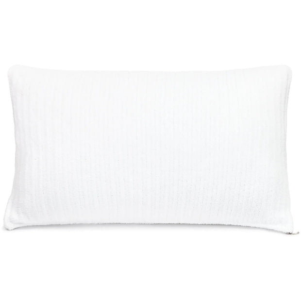 Kashwere Ultra Soft White 16 x 28 Plush Waffle Weave Pillow