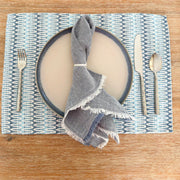 Anaya Home Summer Twist Blue Indoor Outdoor Placemat
