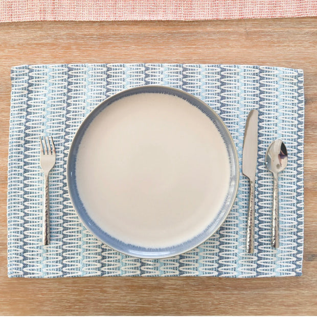 Anaya Home Summer Twist Blue Indoor Outdoor Placemat