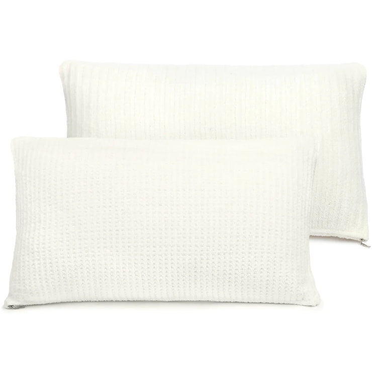 Kashwere Ultra Soft Creme 16 x 28 Plush Waffle Weave Pillow