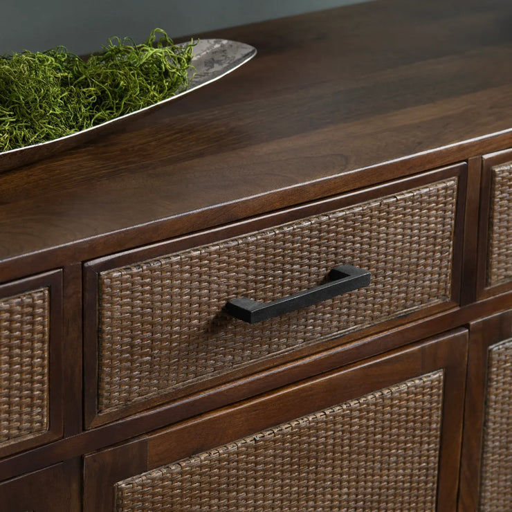 Crestview Collection Kingston Cane Four- Door Sideboard