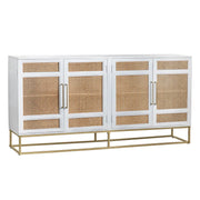 Crestview Collection Biscayne White Rattan Sideboard