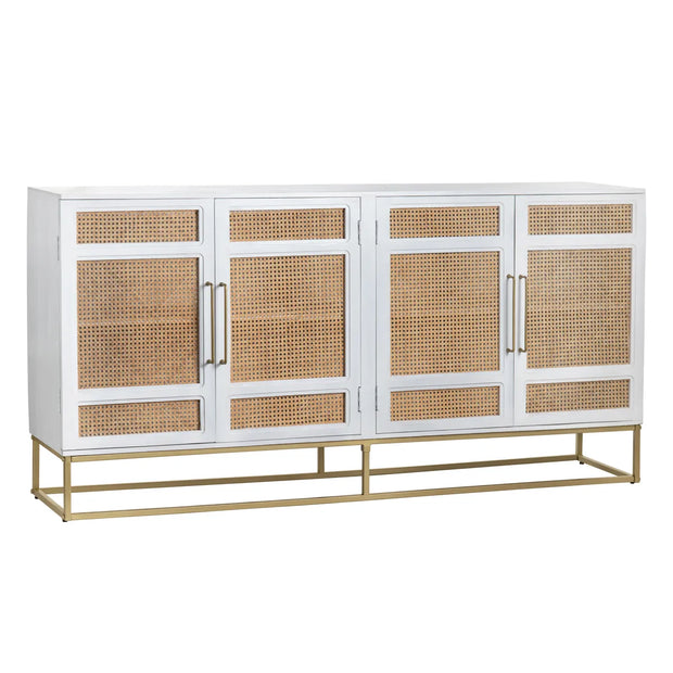 Crestview Collection Biscayne White Rattan Sideboard