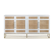Crestview Collection Biscayne White Rattan Sideboard