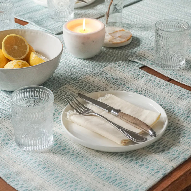 Anaya Home Summer Twist Aqua Indoor Outdoor Placemat